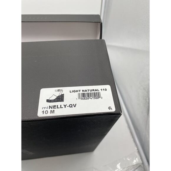 New Marc Fisher LTD Nelly Suede Espadrille Wedge Sandals Ankle Strap Natural 10M - Picture 9 of 9